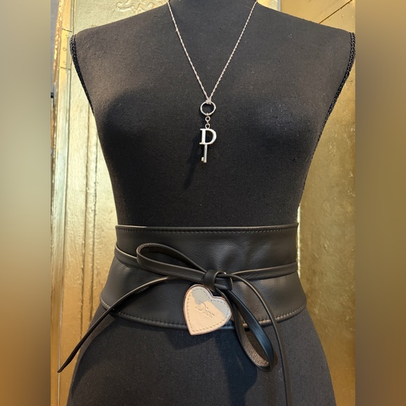HAUTE ft Dior Romantique Pad Lock and Key OBI BELT AND NECKLACE set - Picture 3 of 6